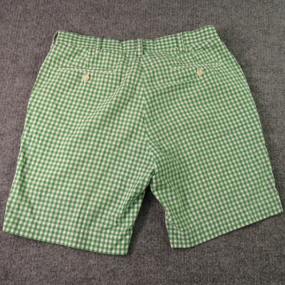 Polo Ralph‎ Lauren Shorts Mens 34x9 Green Gingham Check Suffield Cotton Classic - Picture 3 of 11